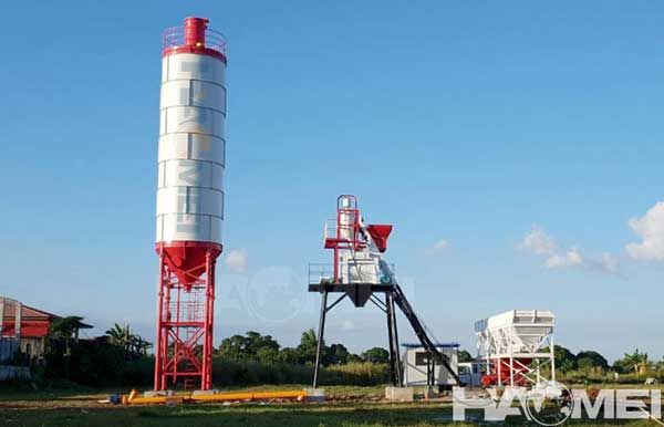 Hzs50 concrete batching plant installed in the Philippines 2018