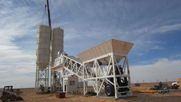 Belt type and cylinder type concrete batching machine