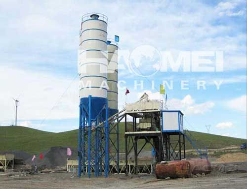 An overview of the HZS50 concrete batching plant