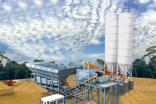 Concrete boom pressure mobile batching plant