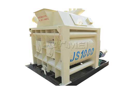 Mobile cement mixer machine inside a cement mixer