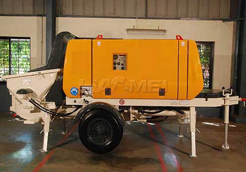 Ready mix machine concrete pump trailer